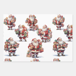 Hoja De Papel De Regalo Santa's Gift Parade Wrapping Paper