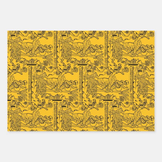 Hoja De Papel De Regalo Santo Cristóbal católico romano (Anverso)
