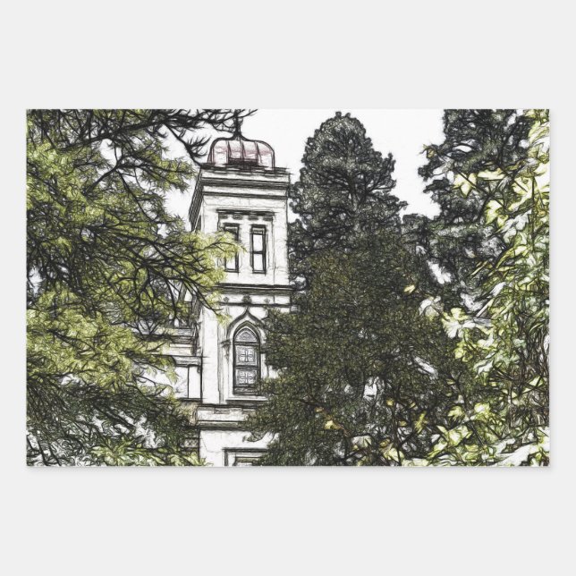 Hoja De Papel De Regalo Santuario entre los árboles (Anverso)