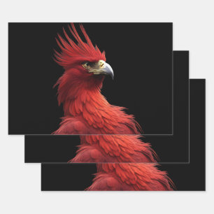 Hoja De Papel De Regalo Scarlet Phoenix Sits Orgulloso