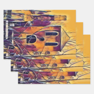 HOJA DE PAPEL DE REGALO SCARY SPOOKY DIVERSIÓN