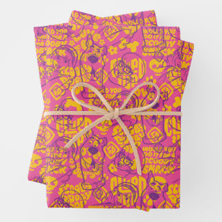 Hoja De Papel De Regalo Scooby-Doo | Funky Flower Pattern