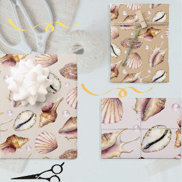 Hoja De Papel De Regalo Sea Shell Gift Wrap