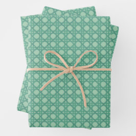 Hoja De Papel De Regalo Seafoam Rattan Gift Wrap Sheets