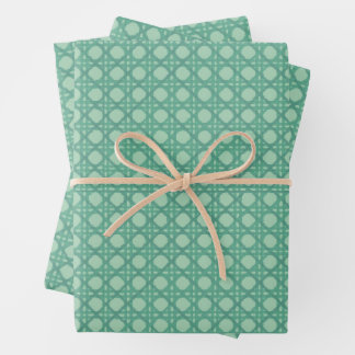 Hoja De Papel De Regalo Seafoam Rattan Gift Wrap Sheets