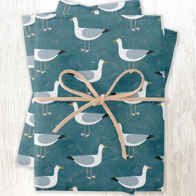 Hoja De Papel De Regalo Seagull Nautical (Subido por el creador)