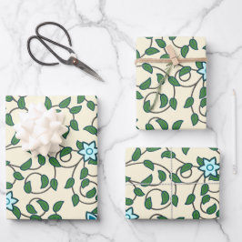 Hoja De Papel De Regalo Seamless floral pattern on beige background