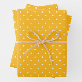 Hoja De Papel De Regalo Seamless yellow-orange  polka dot  pattern 