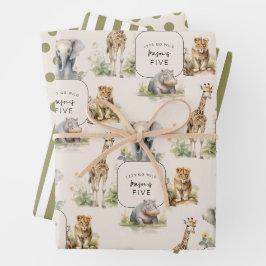 Hoja De Papel De Regalo Seamos salvajes | Fiesta de cumpleaños para niños