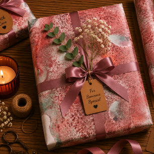 Hoja De Papel De Regalo Sedimento Escarlata