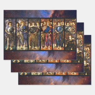 Hoja De Papel De Regalo SEIS DÍAS DE ÁNGELES DE CREACIÓN de Edward Burne J