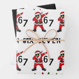 Hoja De Papel De Regalo Seis Siete 67 6 7 6-7 Meme Santa Doblaje Navidad