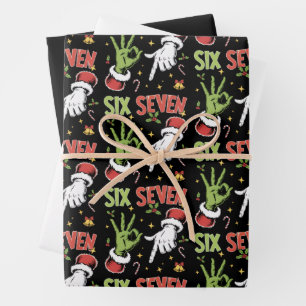 Hoja De Papel De Regalo Seis Siete Meme Divertido Tipo Malo Navidad Viral