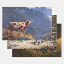 Hoja De Papel De Regalo Selección de animales de corral (criaturas rurales