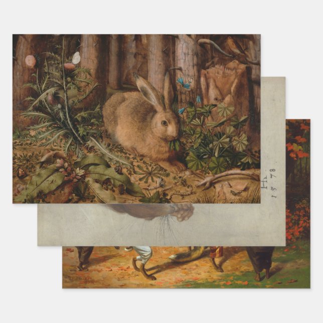 Hoja De Papel De Regalo Selección de animales de Woodland (Set)