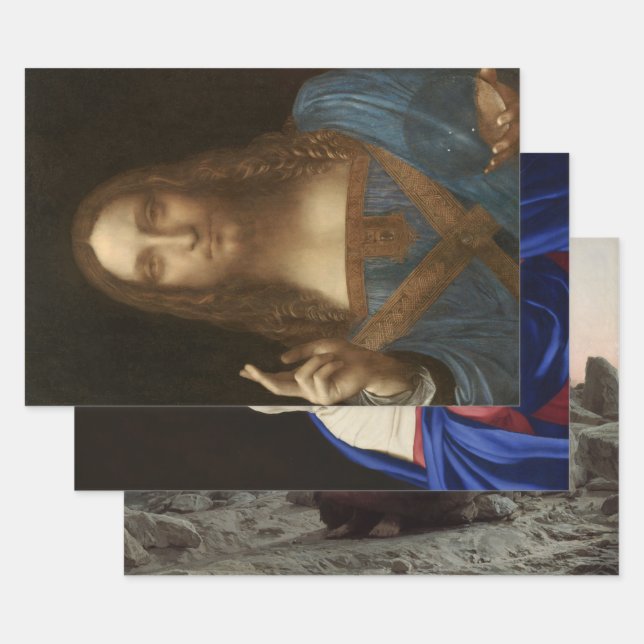 Hoja De Papel De Regalo Selección de arte religioso cristiano (Set)