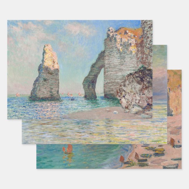 Hoja De Papel De Regalo Selección de Maestros Claude Monet Etretat (Set)