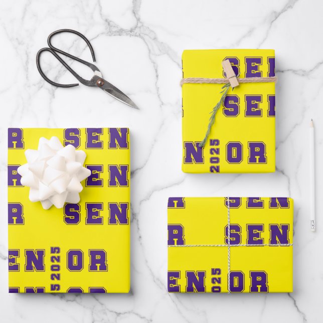 Hoja De Papel De Regalo Senior 2025 (Anverso)