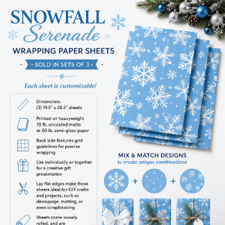Hoja De Papel De Regalo Serenata de nevadas