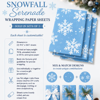 Hoja De Papel De Regalo Serenata de nevadas