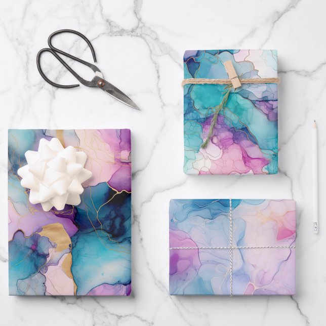 Hoja De Papel De Regalo Serendipia Crystal Blue (Anverso)