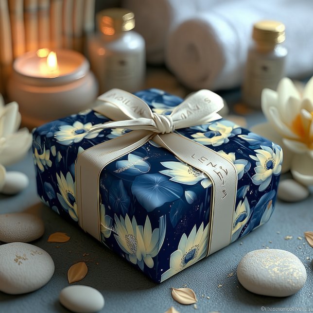 Hoja De Papel De Regalo Serene Nature Design para Wellness Business Produc (Subido por el creador)