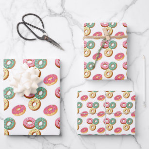 Hoja De Papel De Regalo Serie Donas Dulces Diseño 3