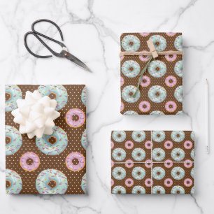 Hoja De Papel De Regalo Serie Donas Dulces Diseño 6  
