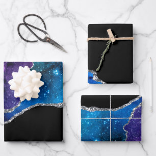 Hoja De Papel De Regalo Serie Galaxy Agate Diseño 9