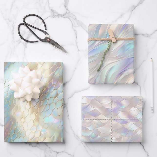 Hoja De Papel De Regalo Serpiente Perla (Anverso)