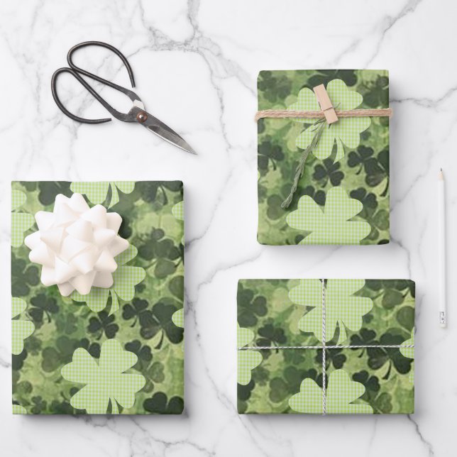 Hoja De Papel De Regalo Shamrock Meadow 3 (Anverso)