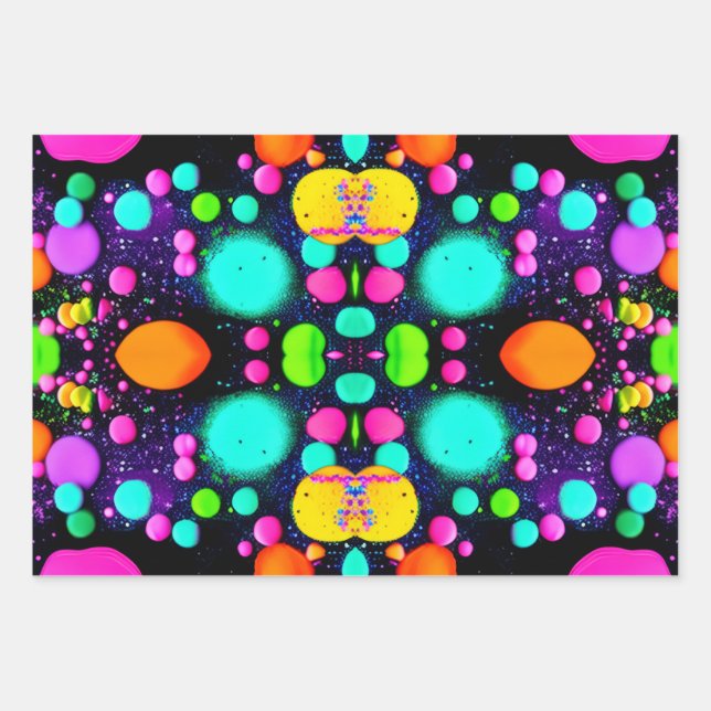 Hoja De Papel De Regalo shiny Abstract art (Anverso)