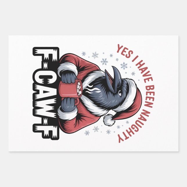 Hoja De Papel De Regalo Sí, He Sido Navidades traviesos. (Anverso)