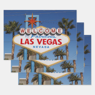 Hoja De Papel De Regalo Signo de bienvenida de Las Vegas