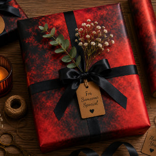 Hoja De Papel De Regalo Silencio de Ceniza Roja