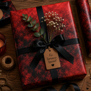 Hoja De Papel De Regalo Silencio de Ceniza Roja