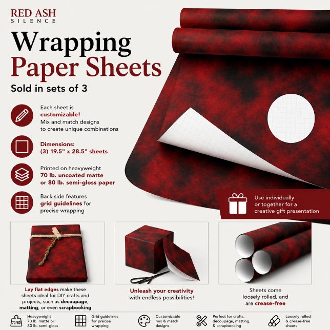 Hoja De Papel De Regalo Silencio de Ceniza Roja (Subido por el creador)