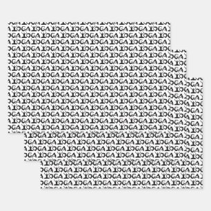 Hoja De Papel De Regalo Siluetas De Posiciones De Yoga