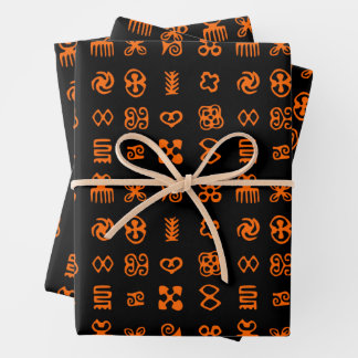 Hoja De Papel De Regalo Símbolos africanos de Adinkra