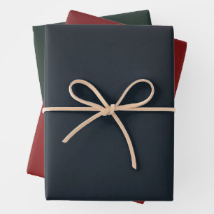 Hoja De Papel De Regalo Simple Chic Festivo Rico Profundo Oscuro Coloreado