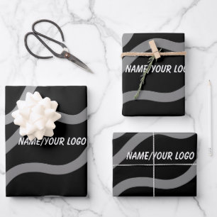 Hoja De Papel De Regalo simple mínimo añadir el ajuste del nombre del mono