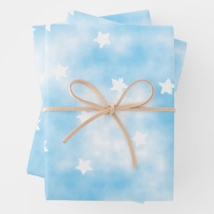 Hoja De Papel De Regalo Simple Personalizado Stars Sky Watercolor