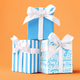 Hoja De Papel De Regalo Simple tipografía guión de niño Baby Shower