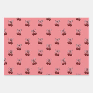 Hoja De Papel De Regalo simplemente cerezas