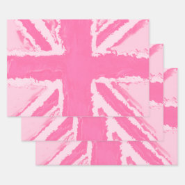 Hoja De Papel De Regalo Sindicato rosa Jack Arte con bandera británica por
