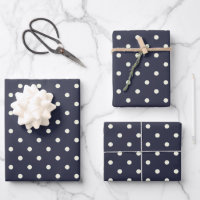 Sinfonía arreglada de punto de polka azul y blanco