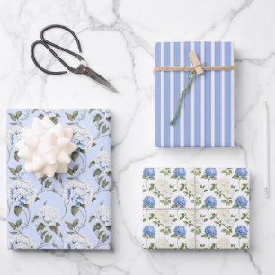 Hoja De Papel De Regalo Sinfonía de Pétalo Azul 3