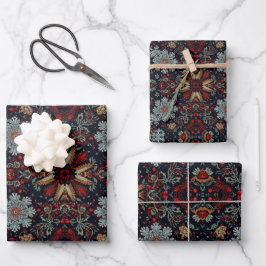 Hoja De Papel De Regalo Sinfonía encantadora de copos de nieve