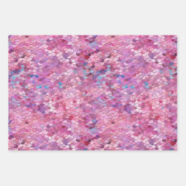 Hoja De Papel De Regalo Sirena azul púrpura rosa