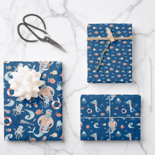 Hoja De Papel De Regalo Sirena Caprichosa